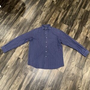 Polo Ralph Lauren Men's Westerton Blue Plaid Longsleeve Button-Down Shirt Size L
